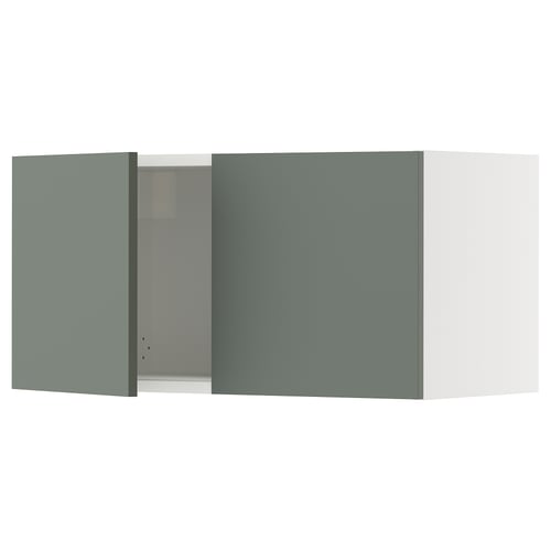 SEKTION kitchen unit, grey-green, modern design, matte finish, wooden with metal hinge.