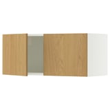 SEKTION Wall cabinet with 2 doors, white/Sinarp oak veneer, 36x15x15 "