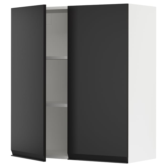 SEKTION wall with 2 doors, white/Upplöv matte anthracite