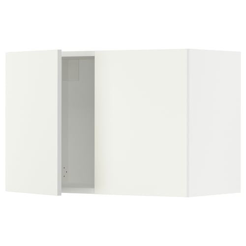 SEKTION white kitchen unit with single door and damper hinge; modern minimalist design.