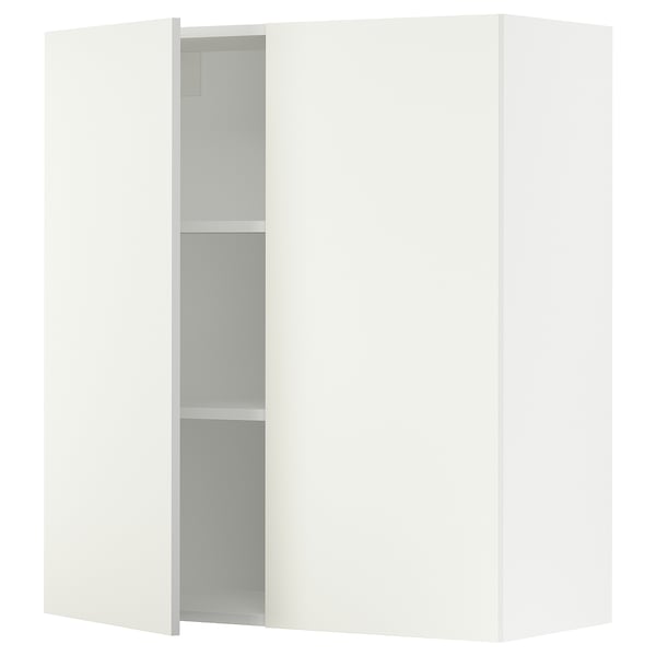 SEKTION Wall cabinet with 2 doors, white/Vallstena white, 36x15x40 "