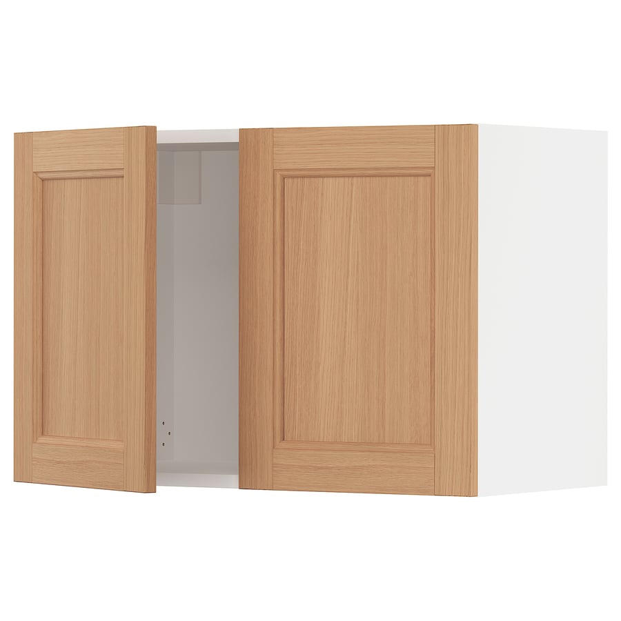 SEKTION wall with 2 doors, white/Vedhamn oak, 30x15x20" IKEA