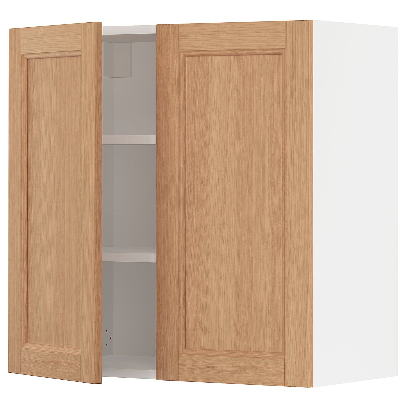 SEKTION wall with 2 doors, white/Vedhamn oak, 30x15x30" IKEA