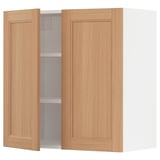 SEKTION Wall cabinet with 2 doors, white/Vedhamn oak, 30x15x30 "