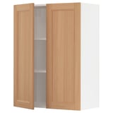 SEKTION Wall cabinet with 2 doors, white/Vedhamn oak, 30x15x40 "