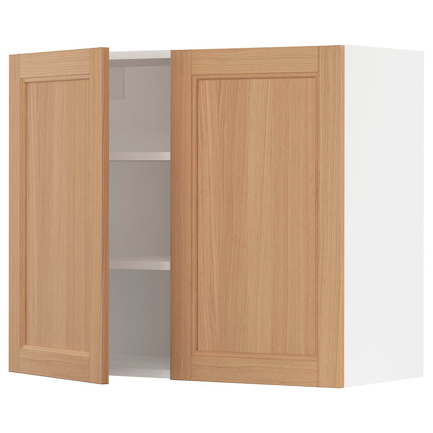 SEKTION wall with 2 doors, white/Vedhamn oak, 36x15x30" IKEA