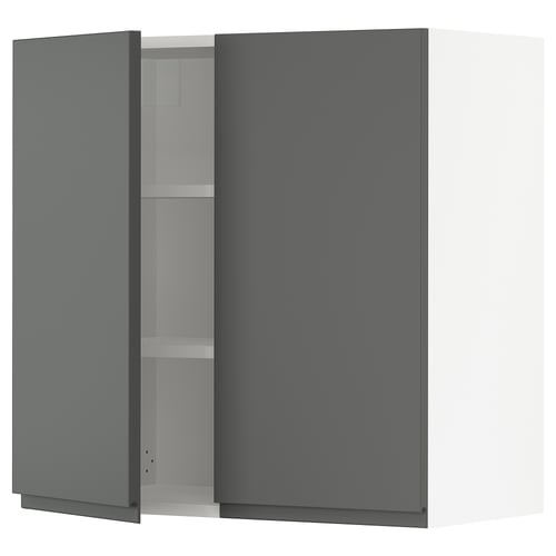 SEKTION kitchen: dark grey, square cabinet, matte finish, adjustable shelves.