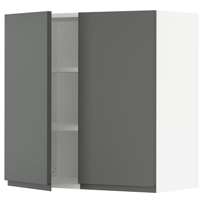 SEKTION kitchen: dark grey, square cabinet, matte finish, adjustable shelves.