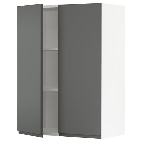 Ikea SEKTION grey cabinet, modern design with dark grey doors, adjustable shelves.