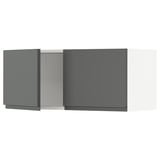 SEKTION Wall cabinet with 2 doors, white/Voxtorp dark gray, 36x15x15 "