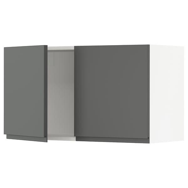 Sektion Wall Cabinet With 2 Doors White Voxtorp Dark Gray 36x15x20 Ikea