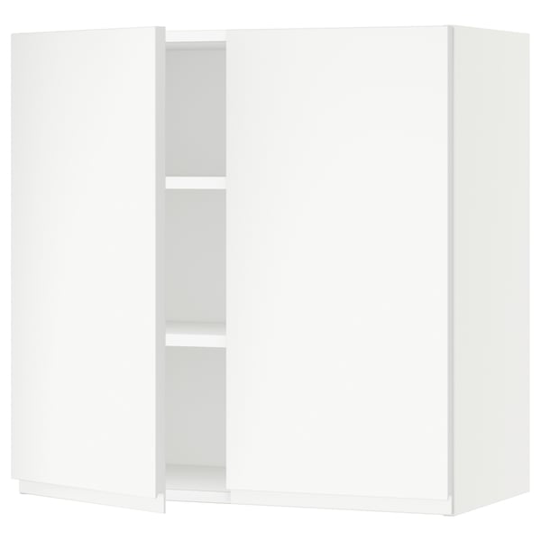 SEKTION Wall cabinet with 2 doors, white/Voxtorp matte white, 30x15x30 "