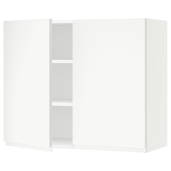 SEKTION Wall cabinet with 2 doors, white/Voxtorp matte white, 36x15x30 "