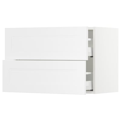 SEKTION Wall cabinet with 2 drawers, white Maximera/Axstad matte white, 30x15x20 "