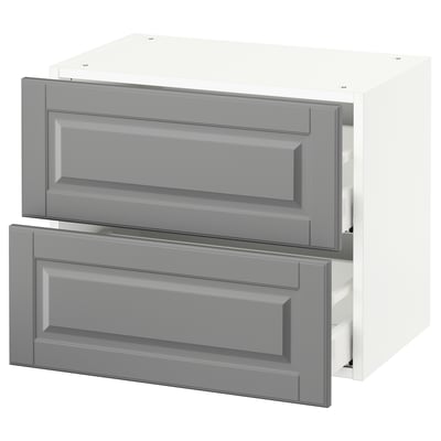 SEKTION Wall cabinet with 2 drawers, white Maximera/Bodbyn gray, 24x15x20 "