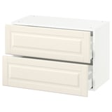SEKTION Wall cabinet with 2 drawers, white Maximera/Bodbyn off-white, 30x15x20 "