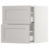 SEKTION Wall cabinet with 2 drawers, white Maximera/Lerhyttan light gray, 18x15x20 "