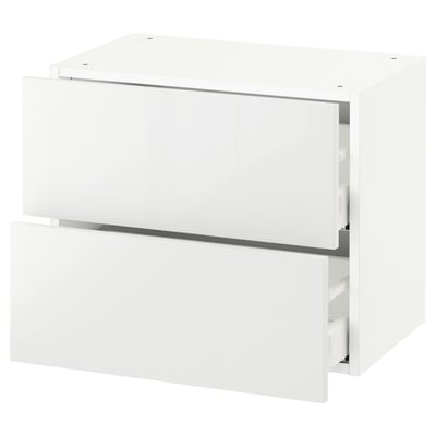 SEKTION Wall cabinet with 2 drawers, white Maximera/Ringhult white, 24x15x20 "