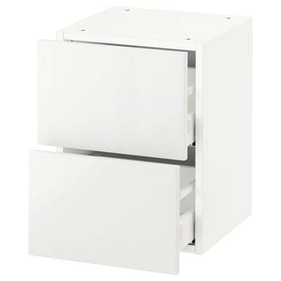 SEKTION Wall cabinet with 2 drawers, white Maximera/Ringhult white, 15x15x20 "