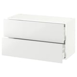 SEKTION Wall cabinet with 2 drawers, white Maximera/Ringhult white, 36x15x20 "