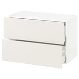SEKTION Wall cabinet with 2 drawers, white Maximera/Veddinge white, 30x15x20 "