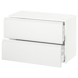 SEKTION Wall cabinet with 2 drawers, white Maximera/Voxtorp matte white, 30x15x20 "