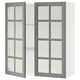 SEKTION Wall cabinet with 2 glass doors, white/Bodbyn gray, 36x15x40 "