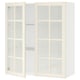 SEKTION Wall cabinet with 2 glass doors, white/Bodbyn off-white, 36x15x40 "