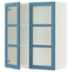 SEKTION Wall cabinet with 2 glass doors, white/Lerhyttan blue, 36x15x40 "