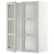SEKTION Wall cabinet with 2 glass doors, white/Lerhyttan light gray, 30x15x40 "