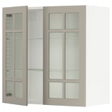 SEKTION Wall cabinet with 2 glass doors, white/Stensund beige, 30x15x30 "