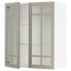SEKTION Wall cabinet with 2 glass doors, white/Stensund beige, 36x15x40 "