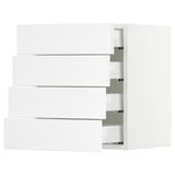 SEKTION Wall cabinet with 4 drawers, white Maximera/Axstad matte white, 18x15x20 "