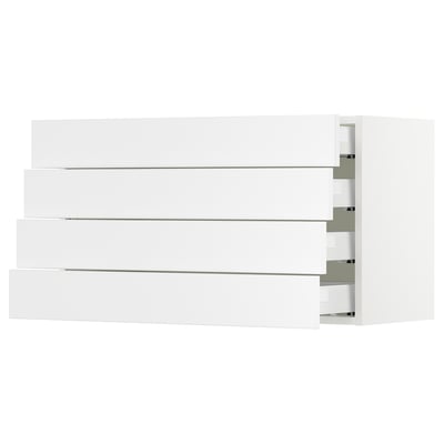 SEKTION Wall cabinet with 4 drawers, white Maximera/Axstad matte white, 36x15x20 "