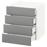 SEKTION Wall cabinet with 4 drawers, white Maximera/Bodbyn gray, 18x15x20 "