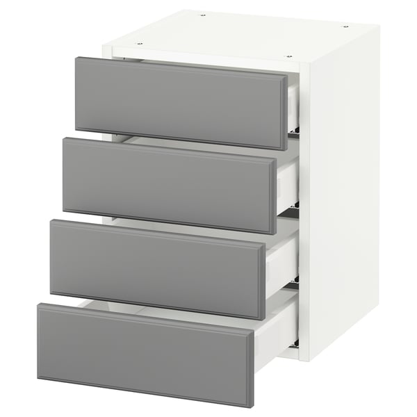 SEKTION Wall cabinet with 4 drawers, white Maximera/Bodbyn gray, 15x15x20 "