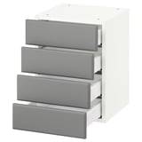 SEKTION Wall cabinet with 4 drawers, white Maximera/Bodbyn gray, 15x15x20 "