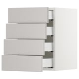 SEKTION Wall cabinet with 4 drawers, white Maximera/Lerhyttan light gray, 15x15x20 "