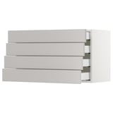 SEKTION Wall cabinet with 4 drawers, white Maximera/Lerhyttan light gray, 36x15x20 "