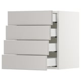 SEKTION Wall cabinet with 4 drawers, white Maximera/Lerhyttan light gray, 18x15x20 "