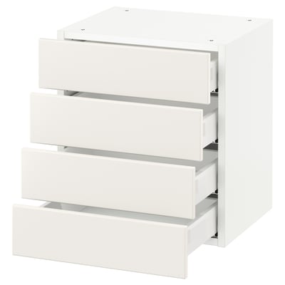 SEKTION Wall cabinet with 4 drawers, white Maximera/Veddinge white, 18x15x20 "