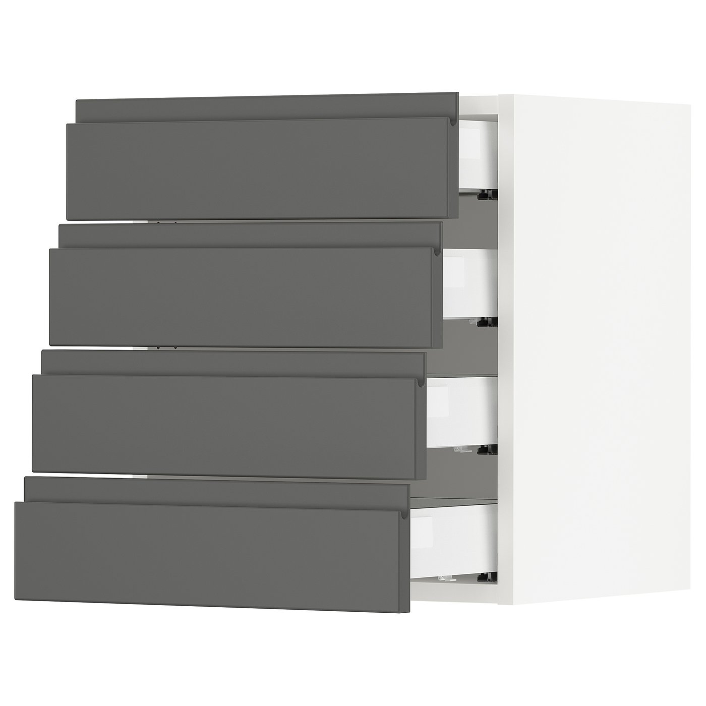 SEKTION wall cabinet with 4 drawers, white Maximera/Voxtorp dark SEKTION wall cabinet with 4 drawers, white Maximera/Voxtorp dark
