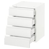 SEKTION Wall cabinet with 4 drawers, white Maximera/Voxtorp matte white, 15x15x20 "