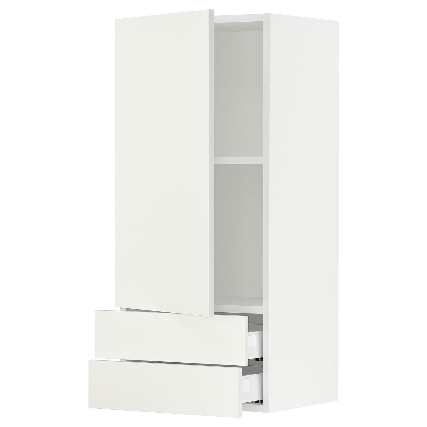 SEKTION wall cabinet with door/2 drawers, white/Vallstena white ...