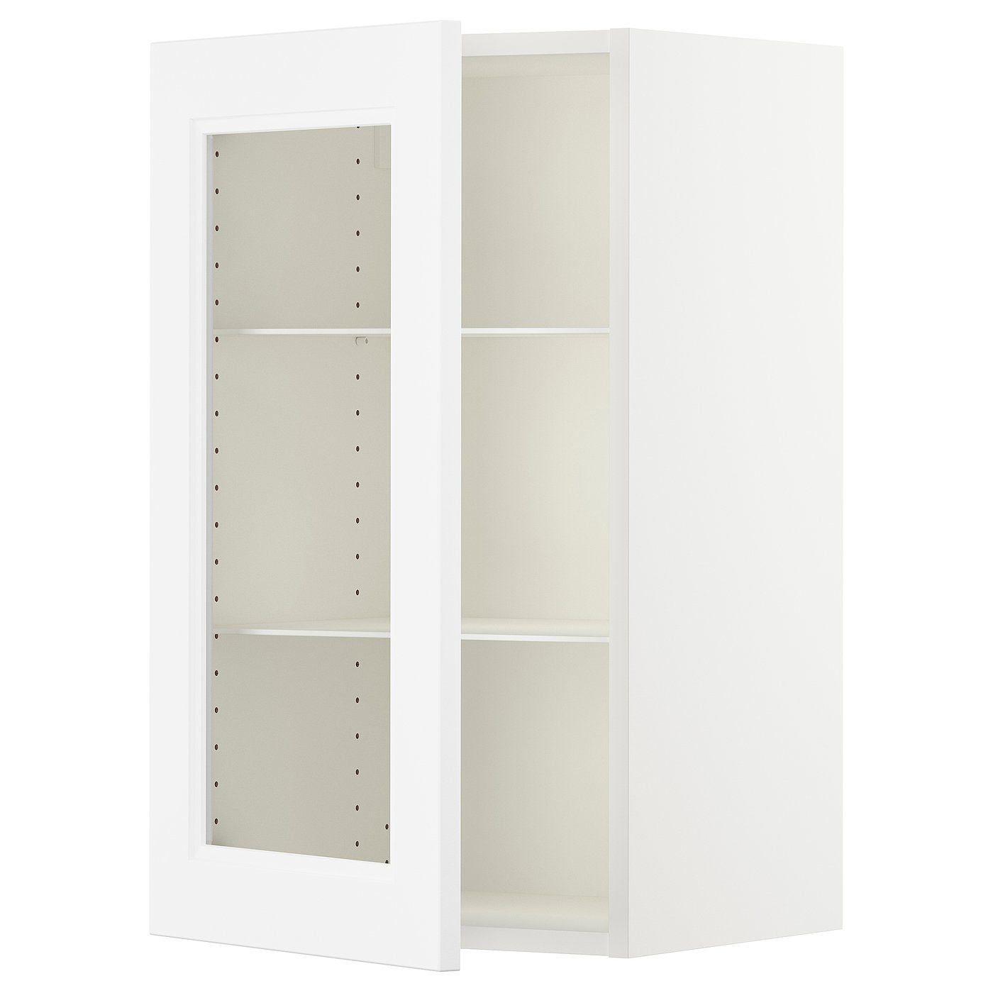 Wall Cabinet With Glass Door, White/Axstad Matte White
