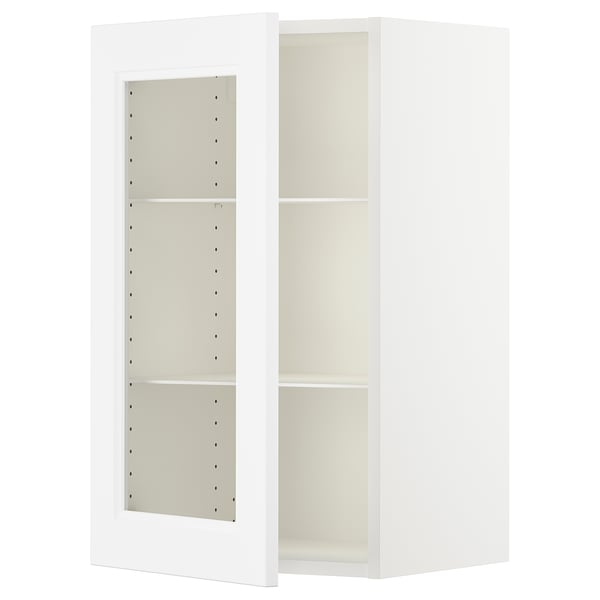 SEKTION Wall cabinet with glass door, white/Axstad matte white, 18x15x30 "
