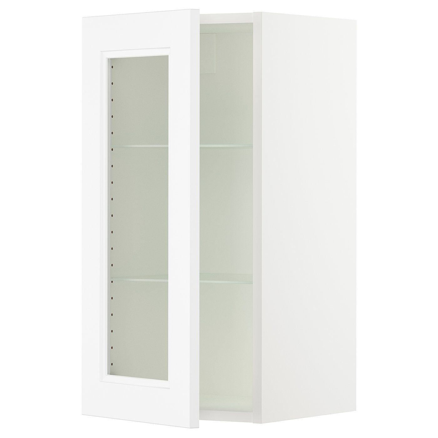 Wall Cabinet With Glass Door, White/Axstad Matte White