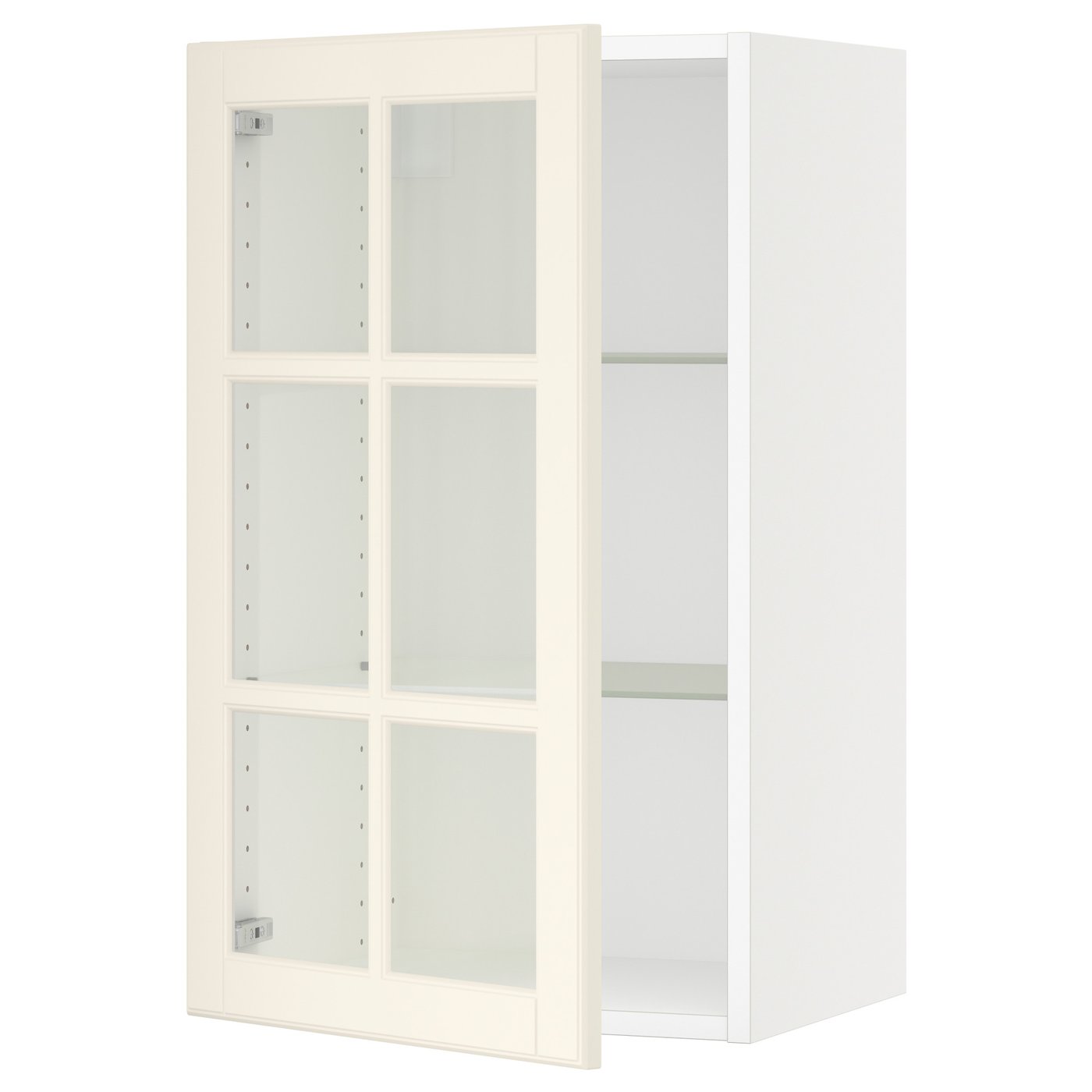 Wall Cabinet With Glass Door, White/Bodbyn Off-White