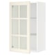 SEKTION Wall cabinet with glass door, white/Bodbyn off-white, 18x15x30 "