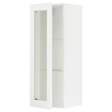 SEKTION Wall cabinet with glass door, white Enköping/white wood effect, 15x15x40 "
